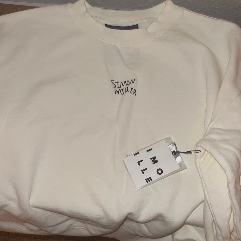 Simon Miller CLASSIC HANDWRITING SWEATSHIRT IN NATURAL
